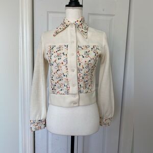 1970s Embroidered Jacket with Dart Collar